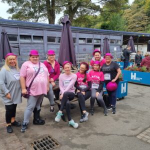 staff and residents before Race for Life