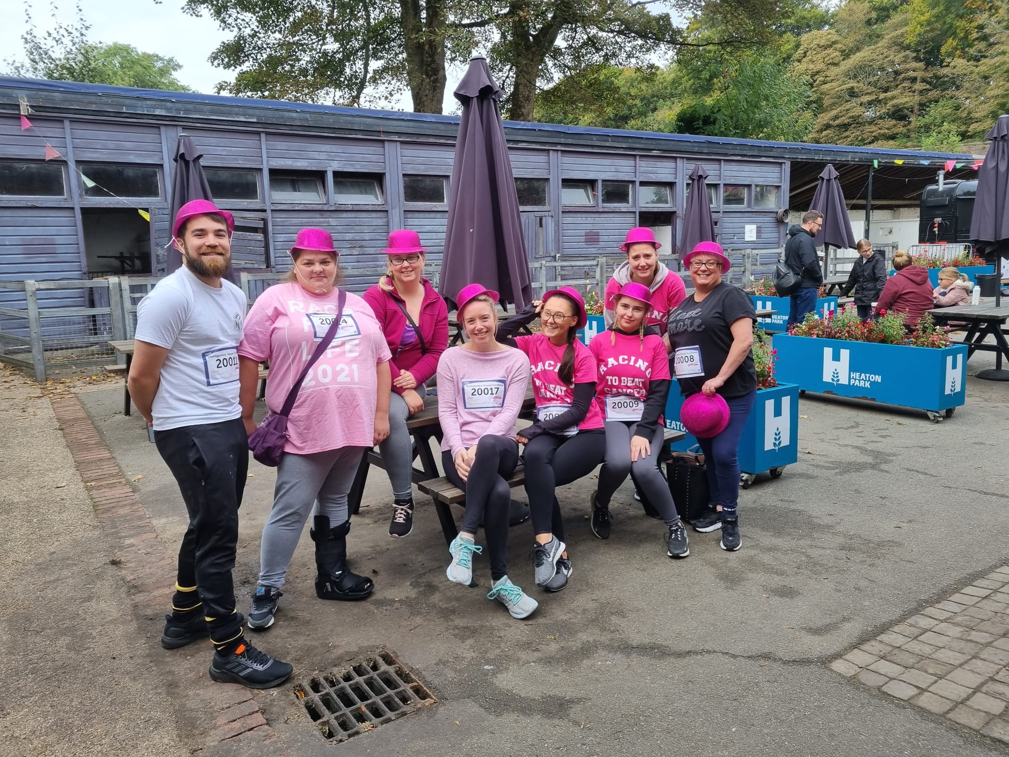Montgomery House team and residents at Pretty Muddy