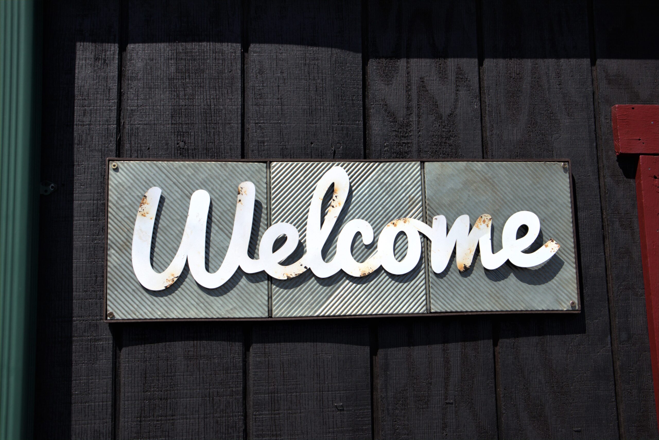 welcome sign