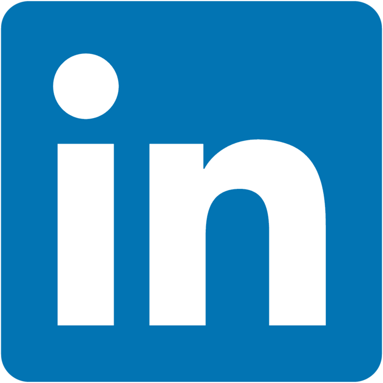 linked in logo - white 'in' on blue background