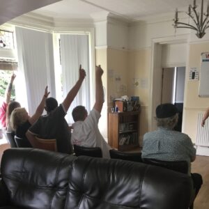 residents playing pictionary