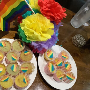 Cupcakes decorated for pride