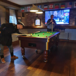 residents playing pool