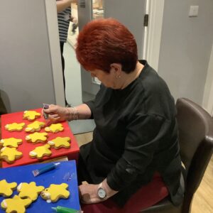 resident decorating biscuits