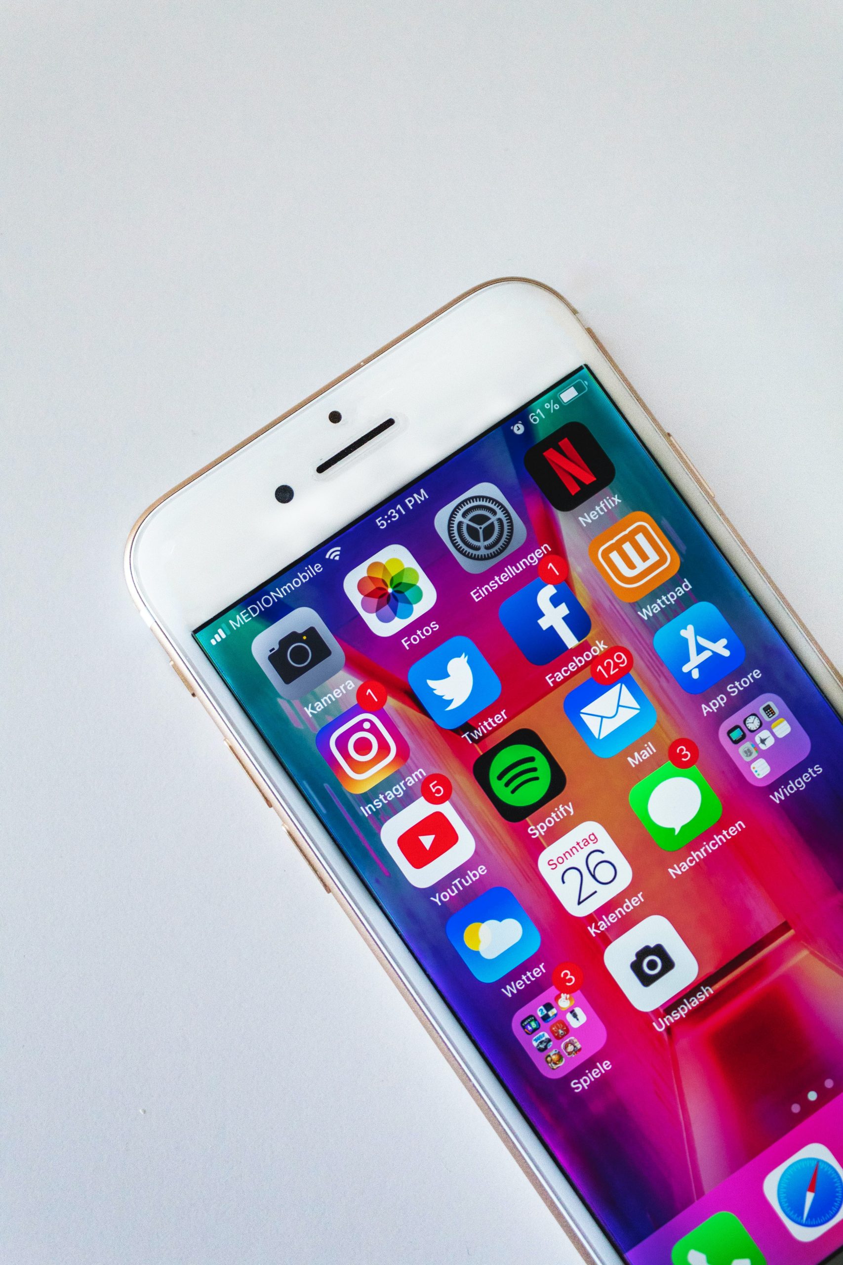 phone screen displaying apps