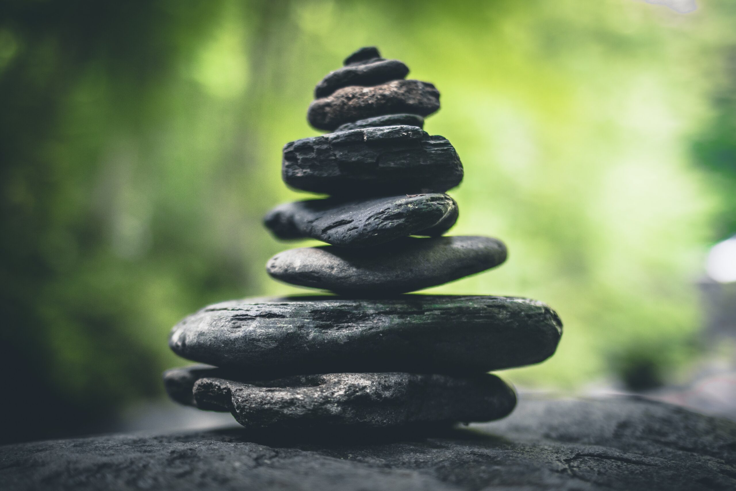 Social Work Values: tower made of grey pebbles