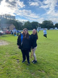 2 females on rounders field