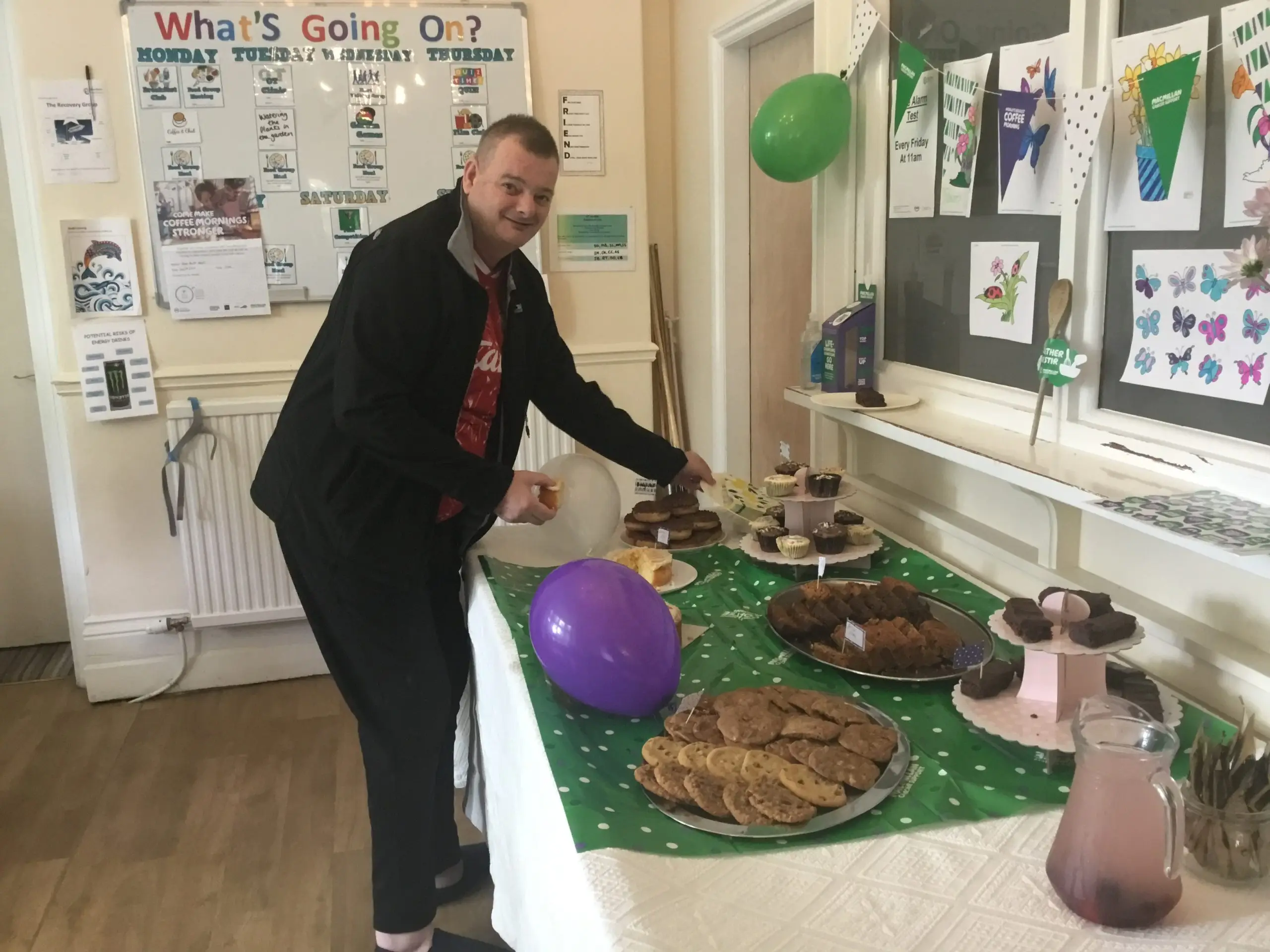 Macmillan coffee morning, table spread