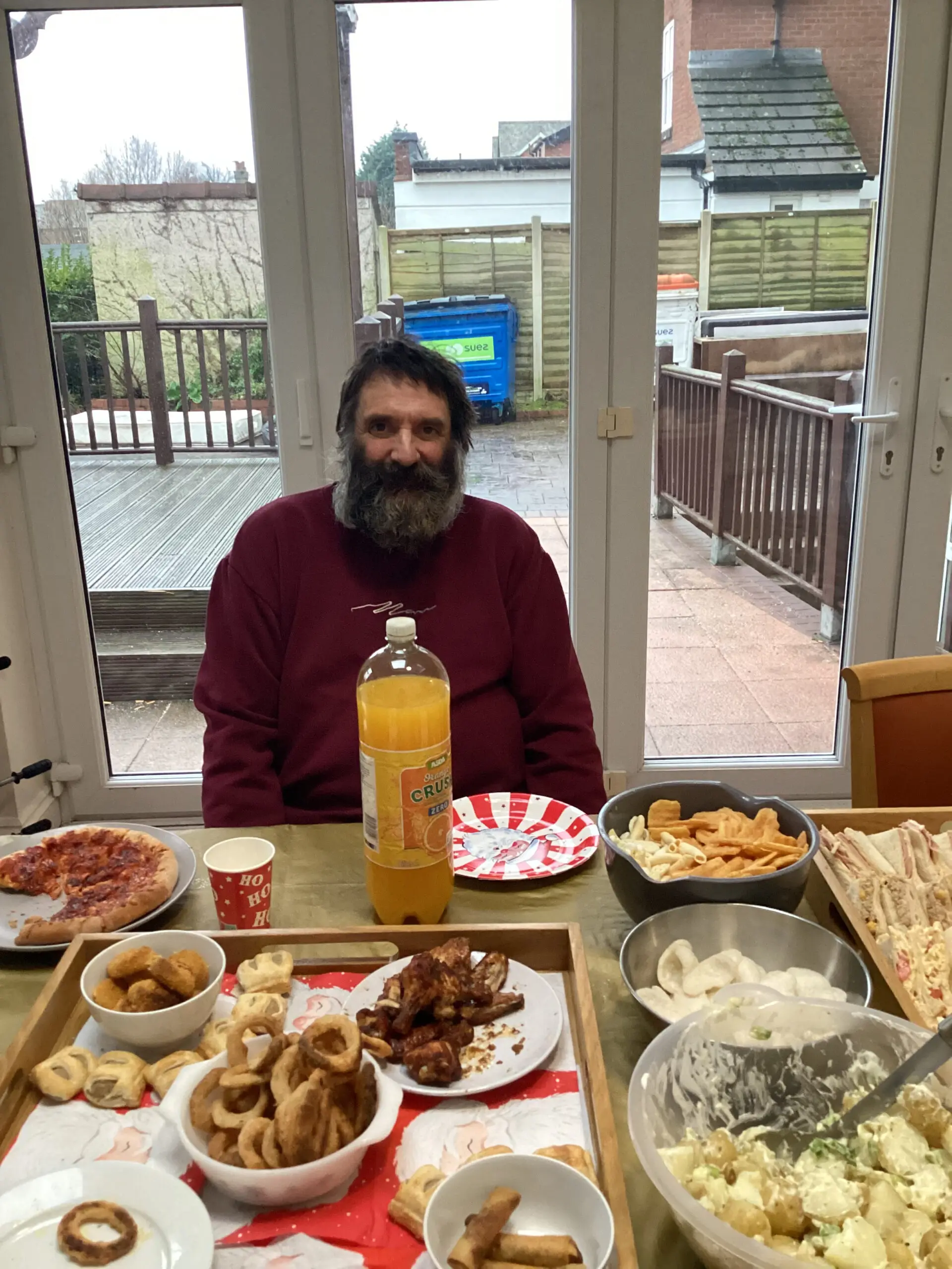 resident enjoying buffet
