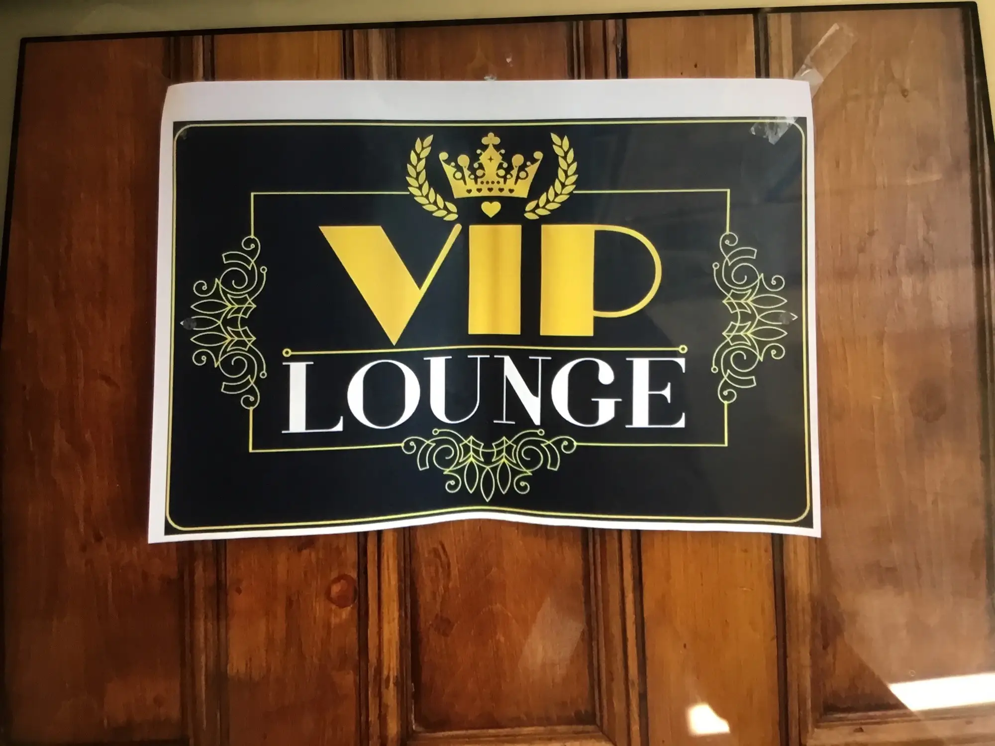 VIP lounge sign