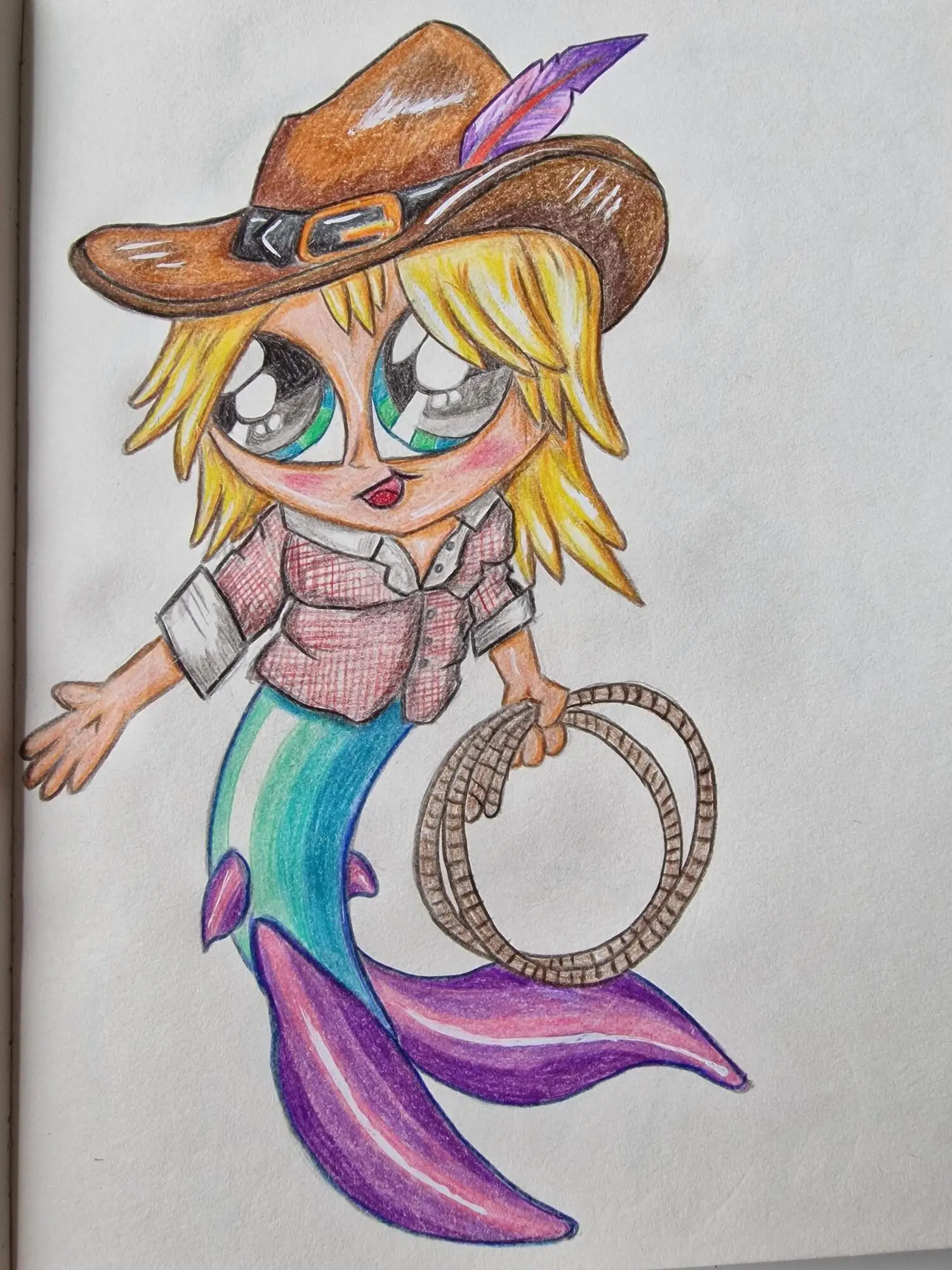 drawing of mermaid