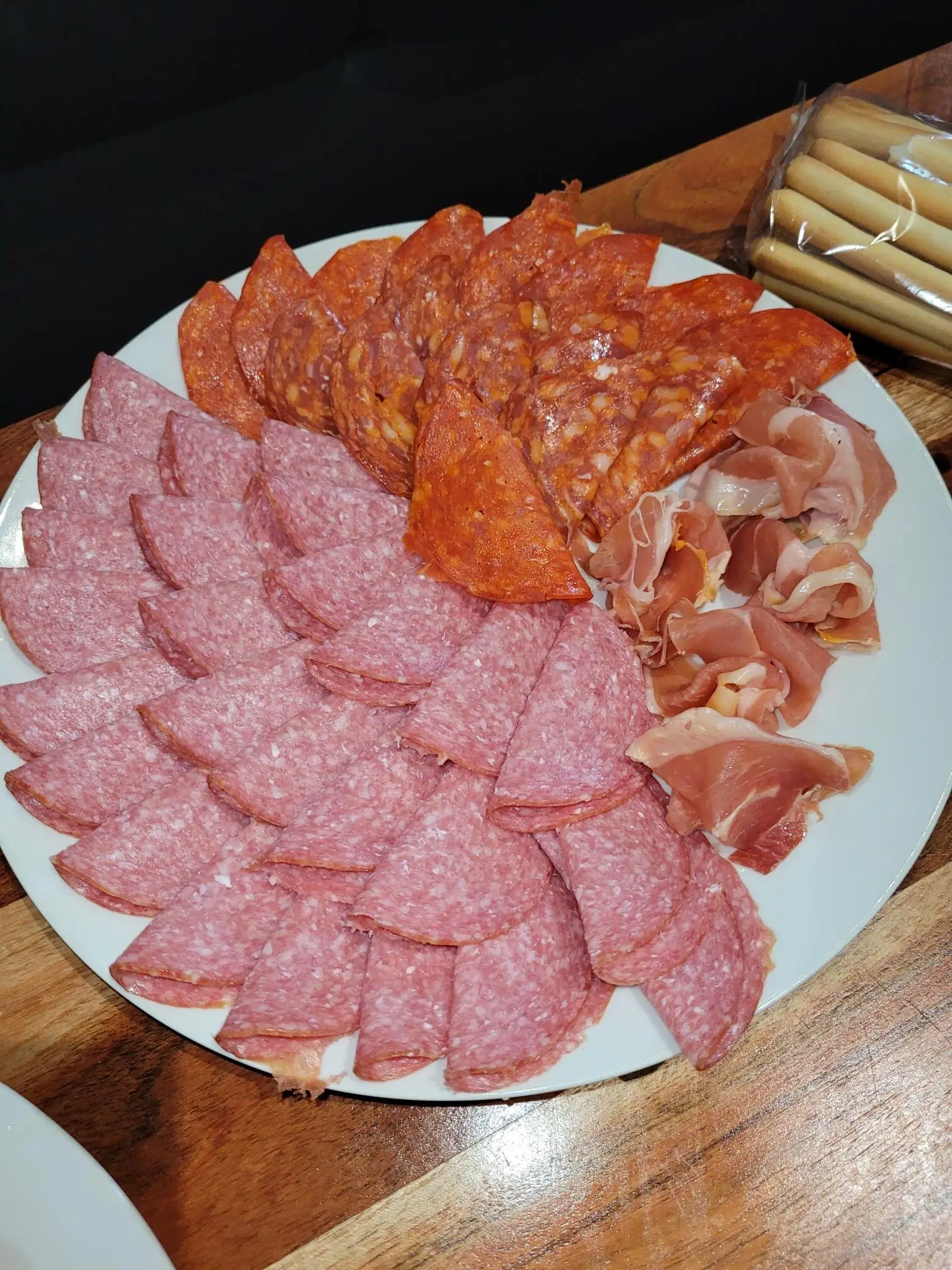 plate of sliced meats