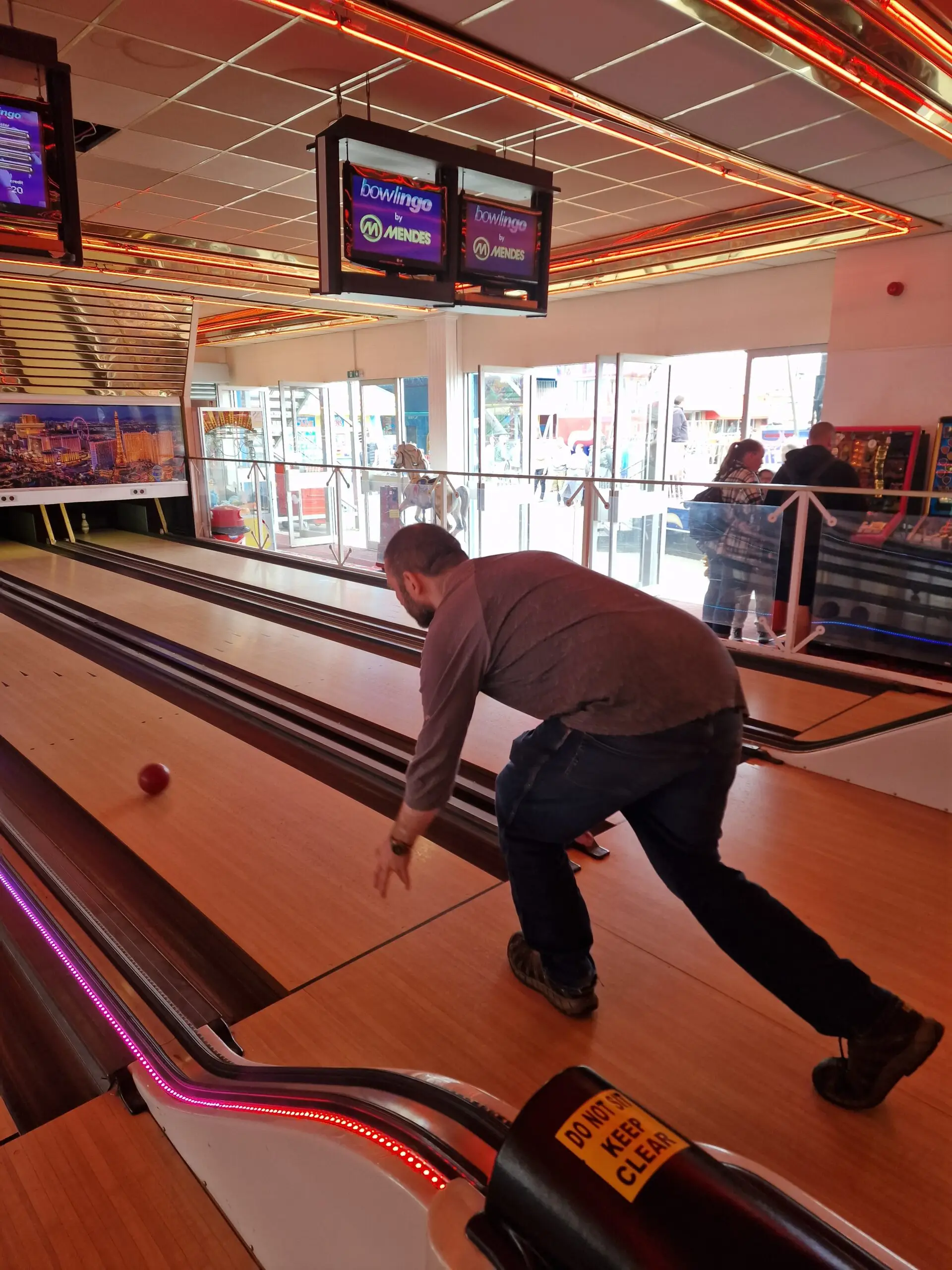 resident playing bowling