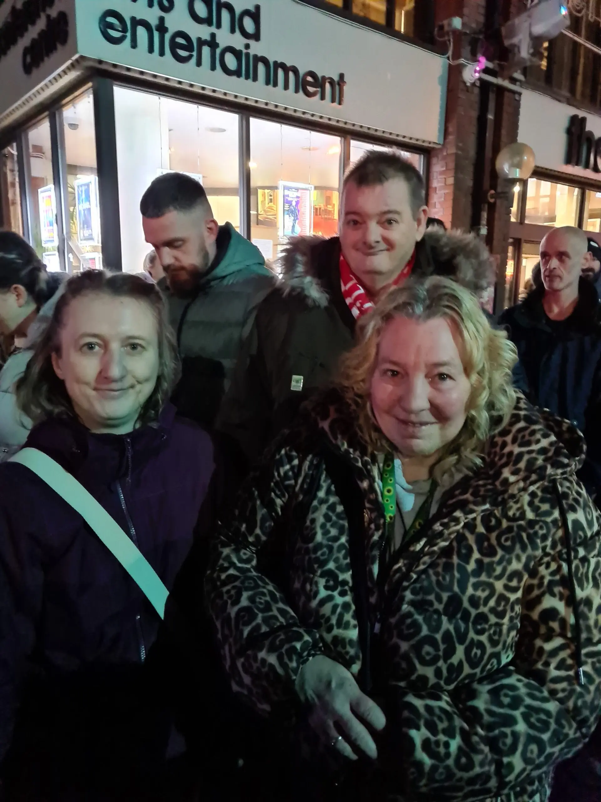 residents at Christmas light switch on