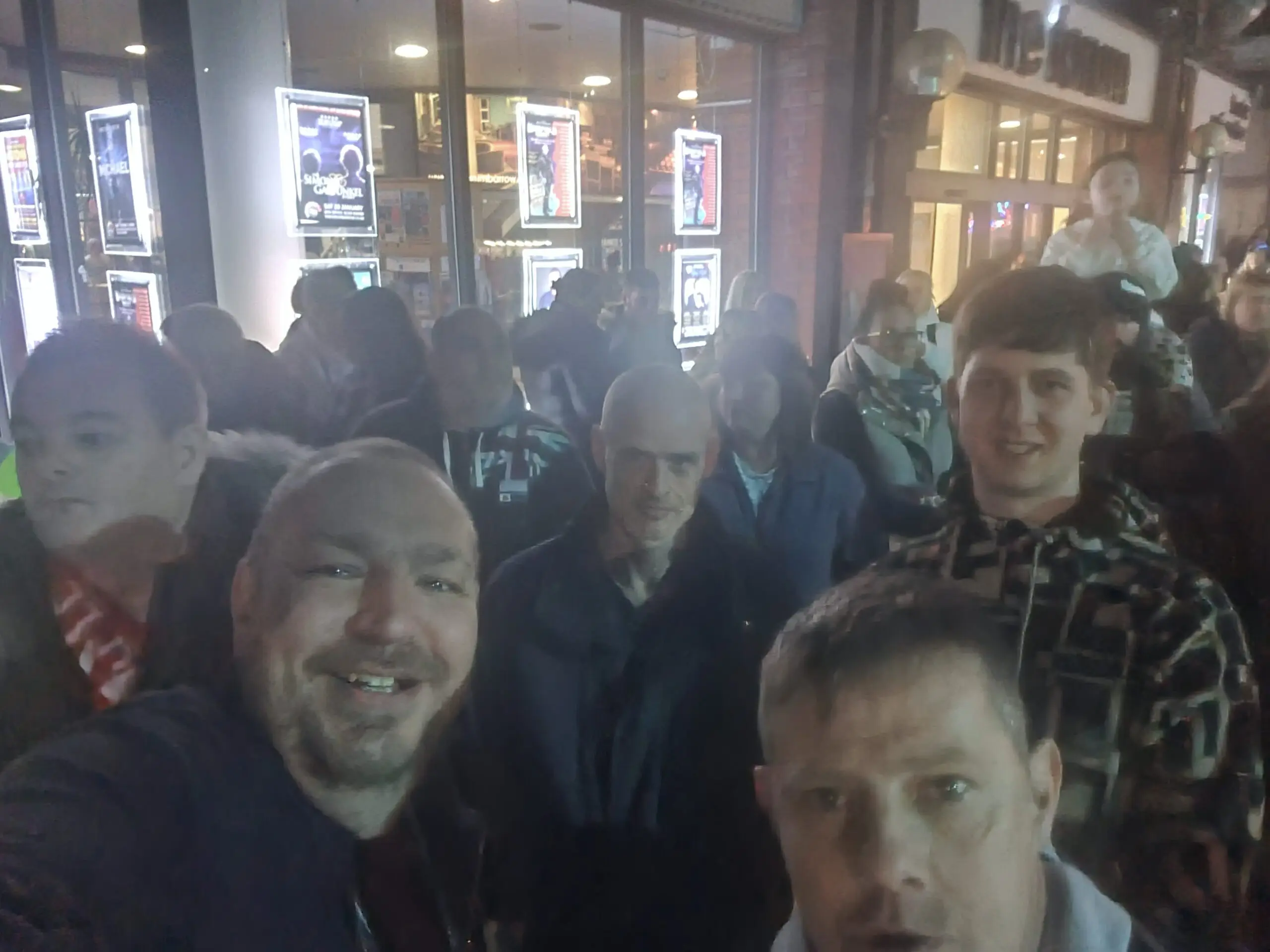 residents at Christmas light switch on