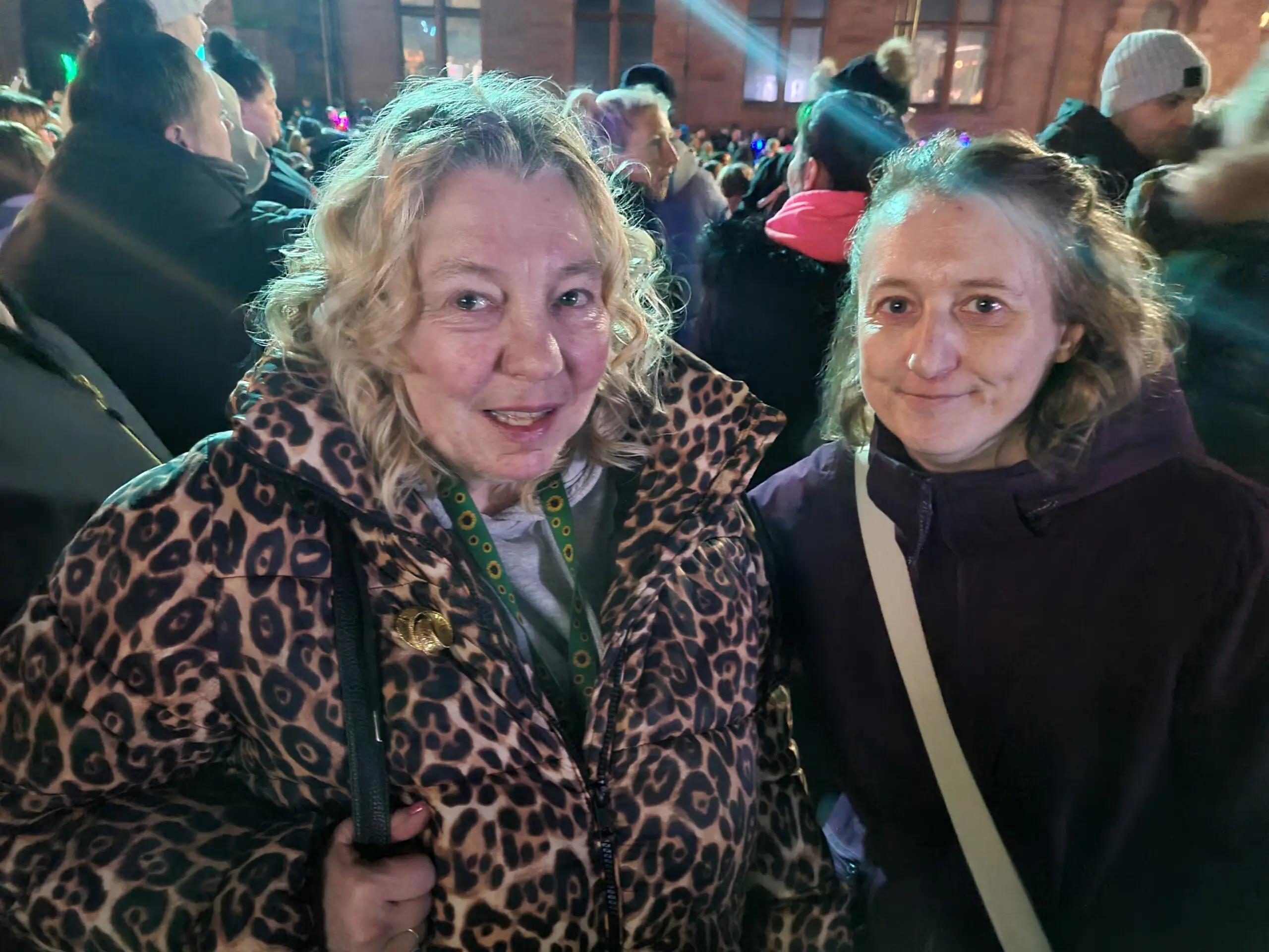 residents at Christmas light switch on