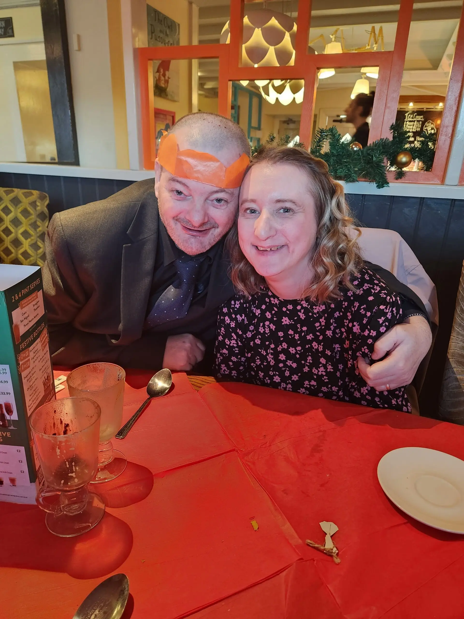 residents enjoying Christmas dinner