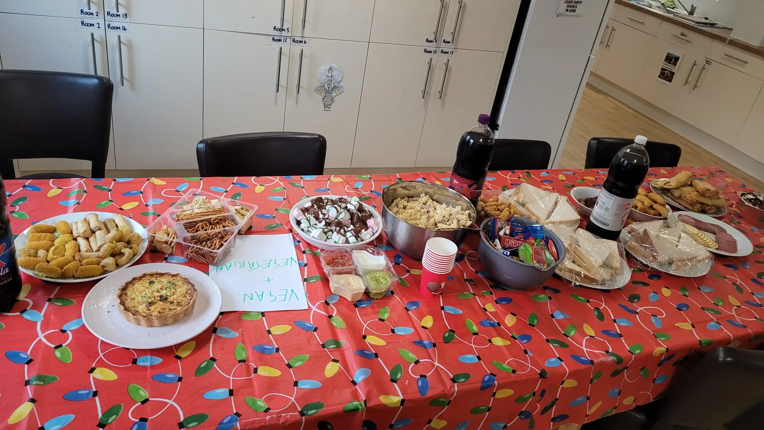 buffet table