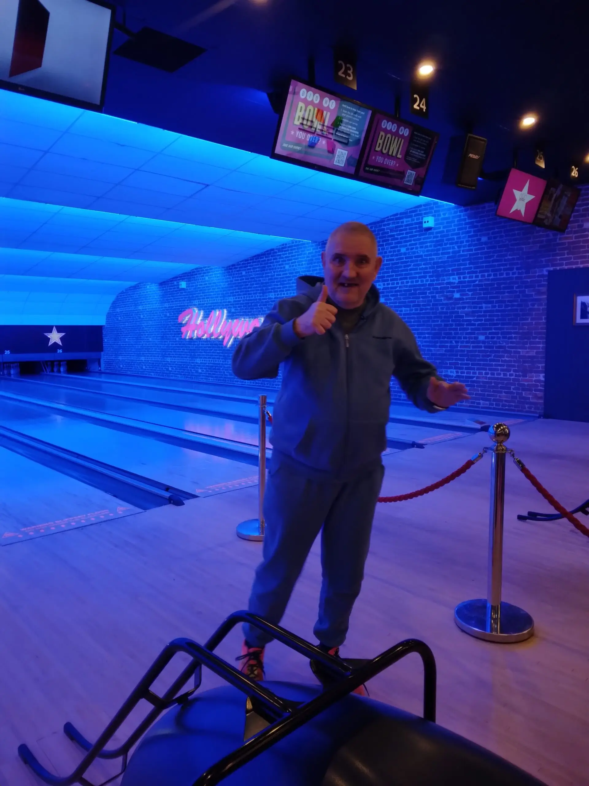 resident at bowling alley