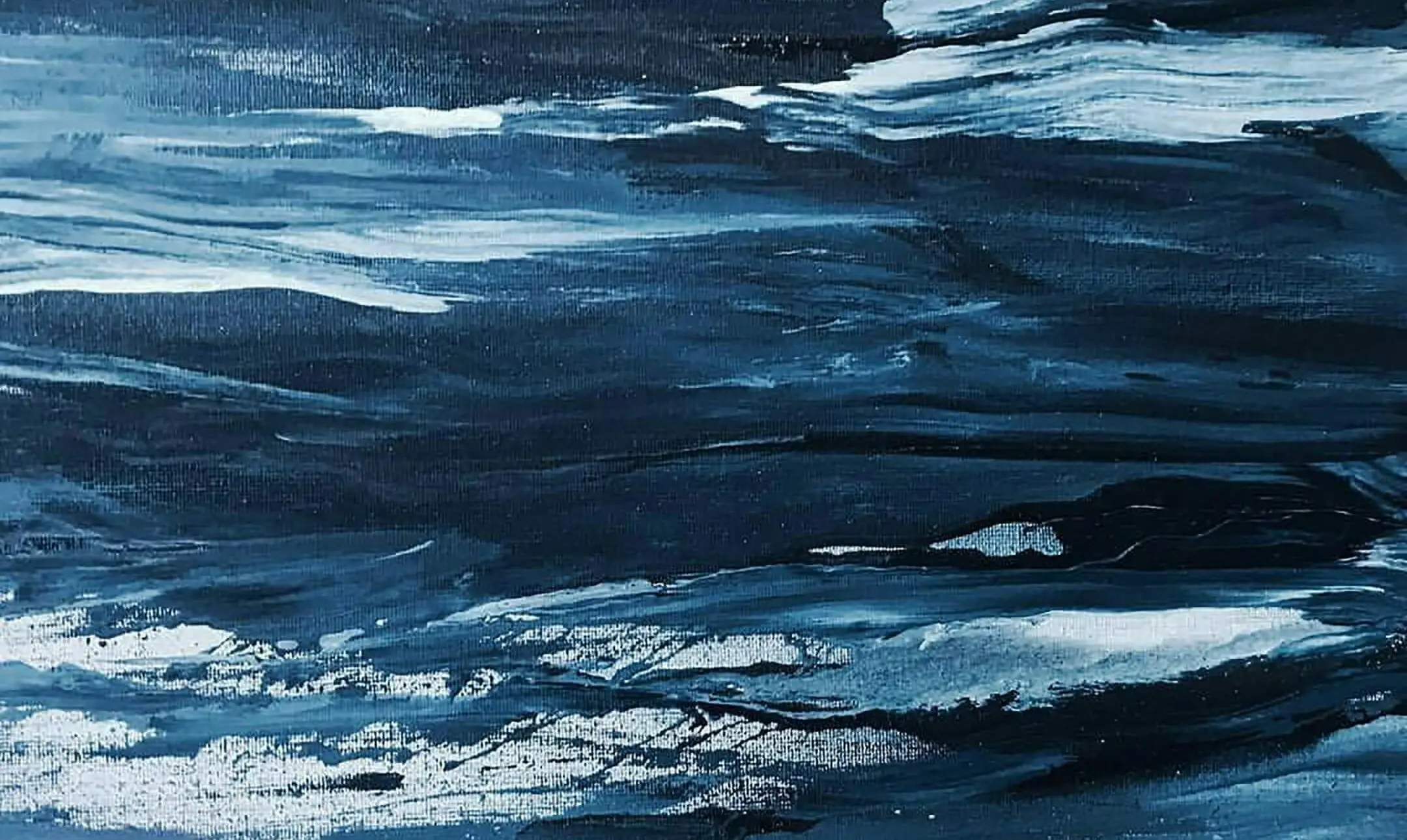Blue brushwork painting for a blog about PTSD vs Complex PTSD