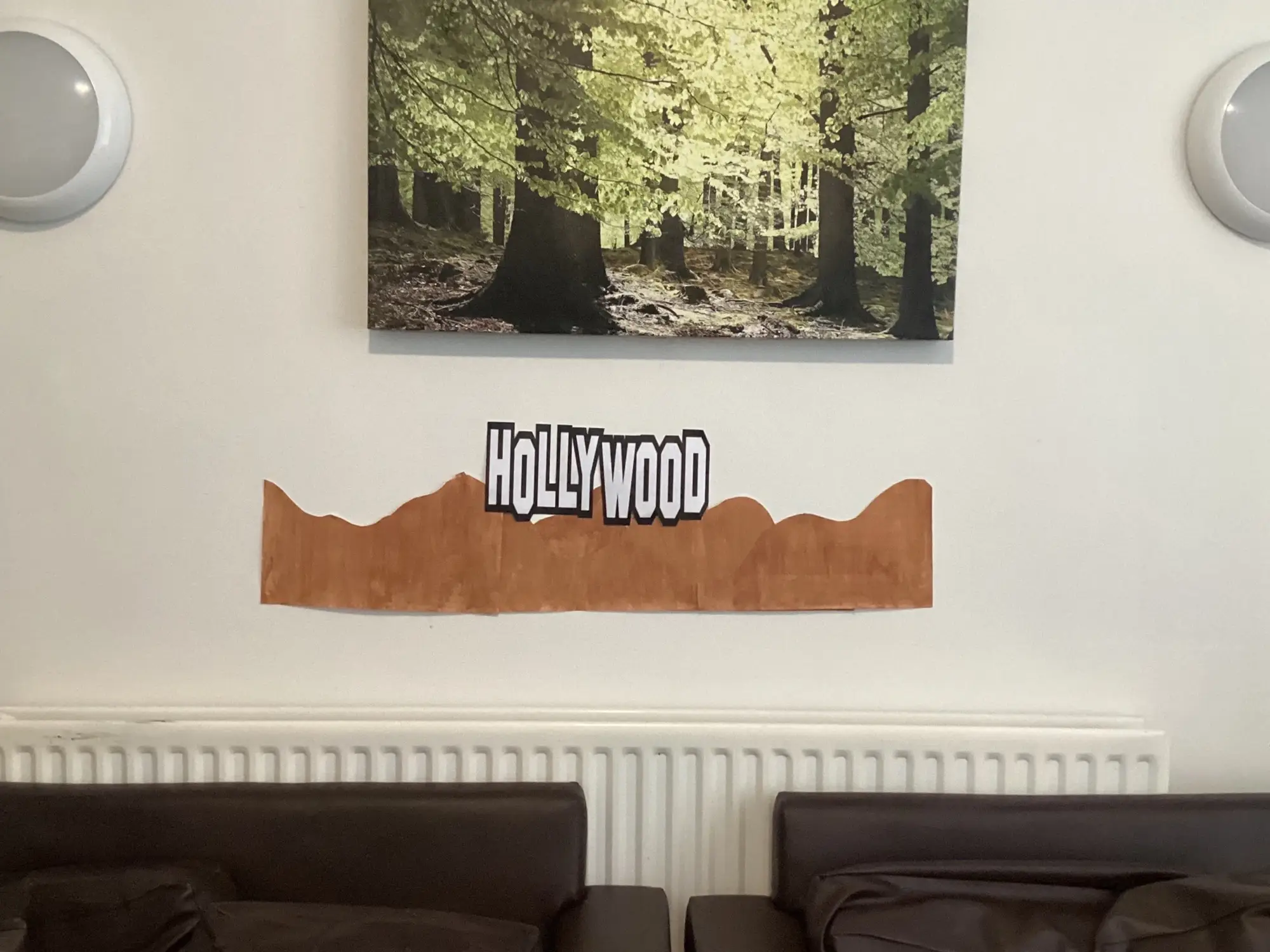 Hollywood sign wall decoration