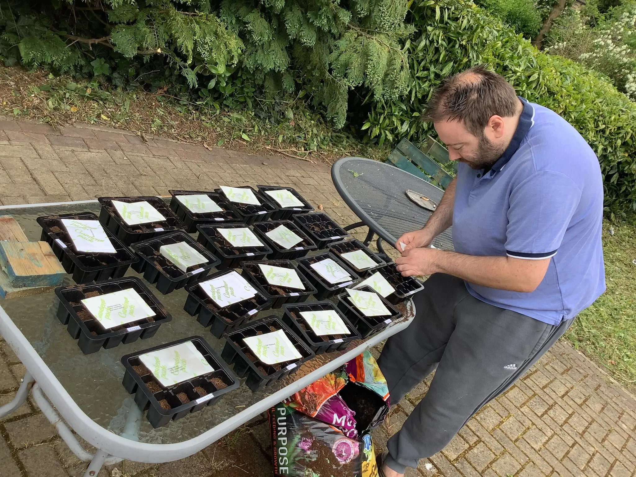 Resident gardening at Radcliffe Lodge