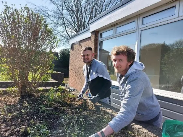 People enjoying gardening