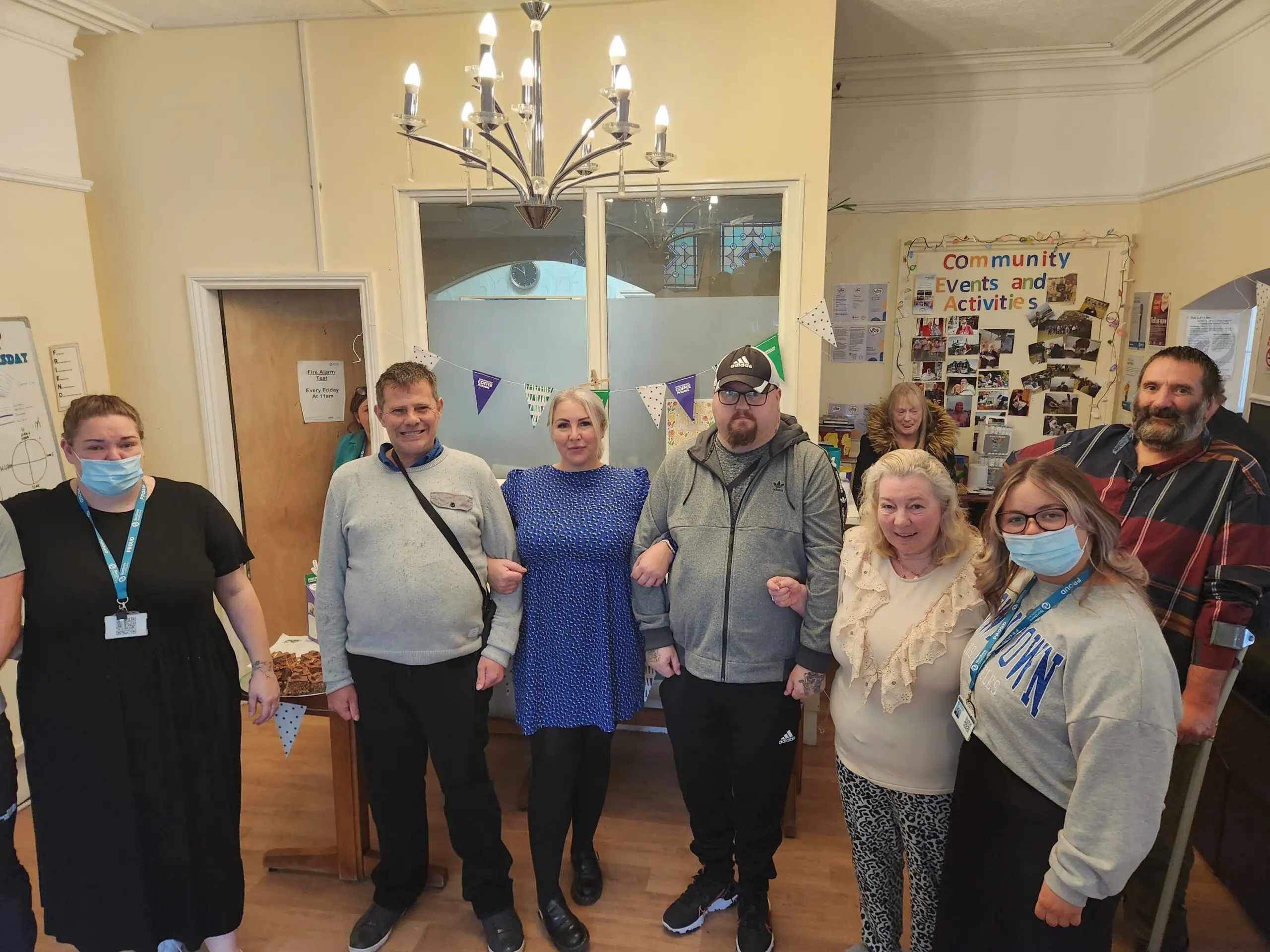 team and residents group photo