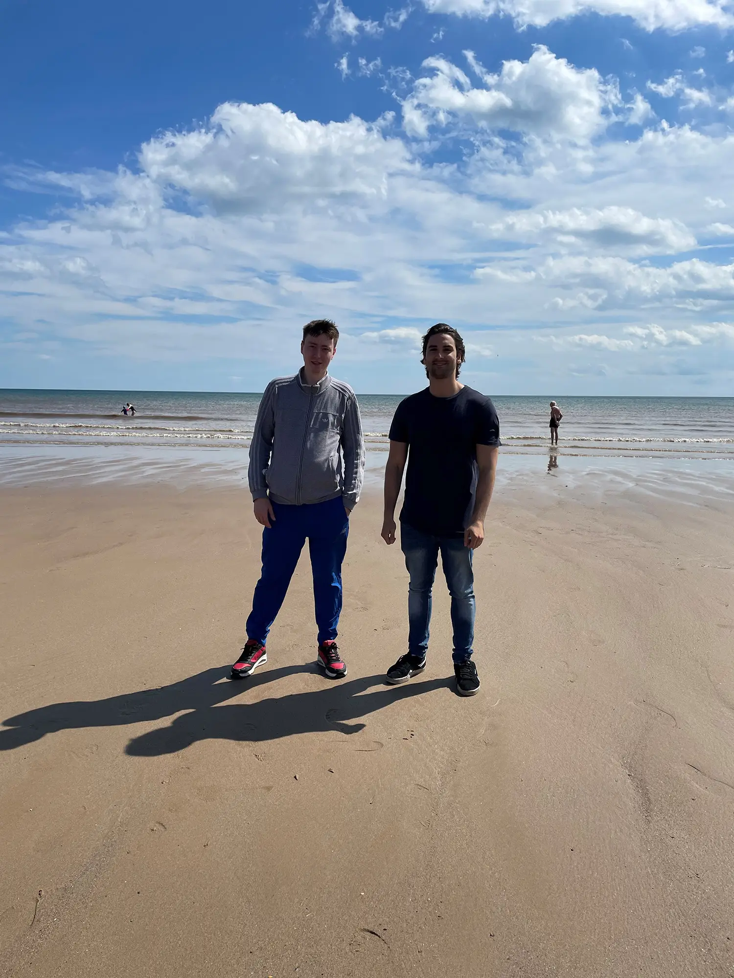 resident and team member at beach
