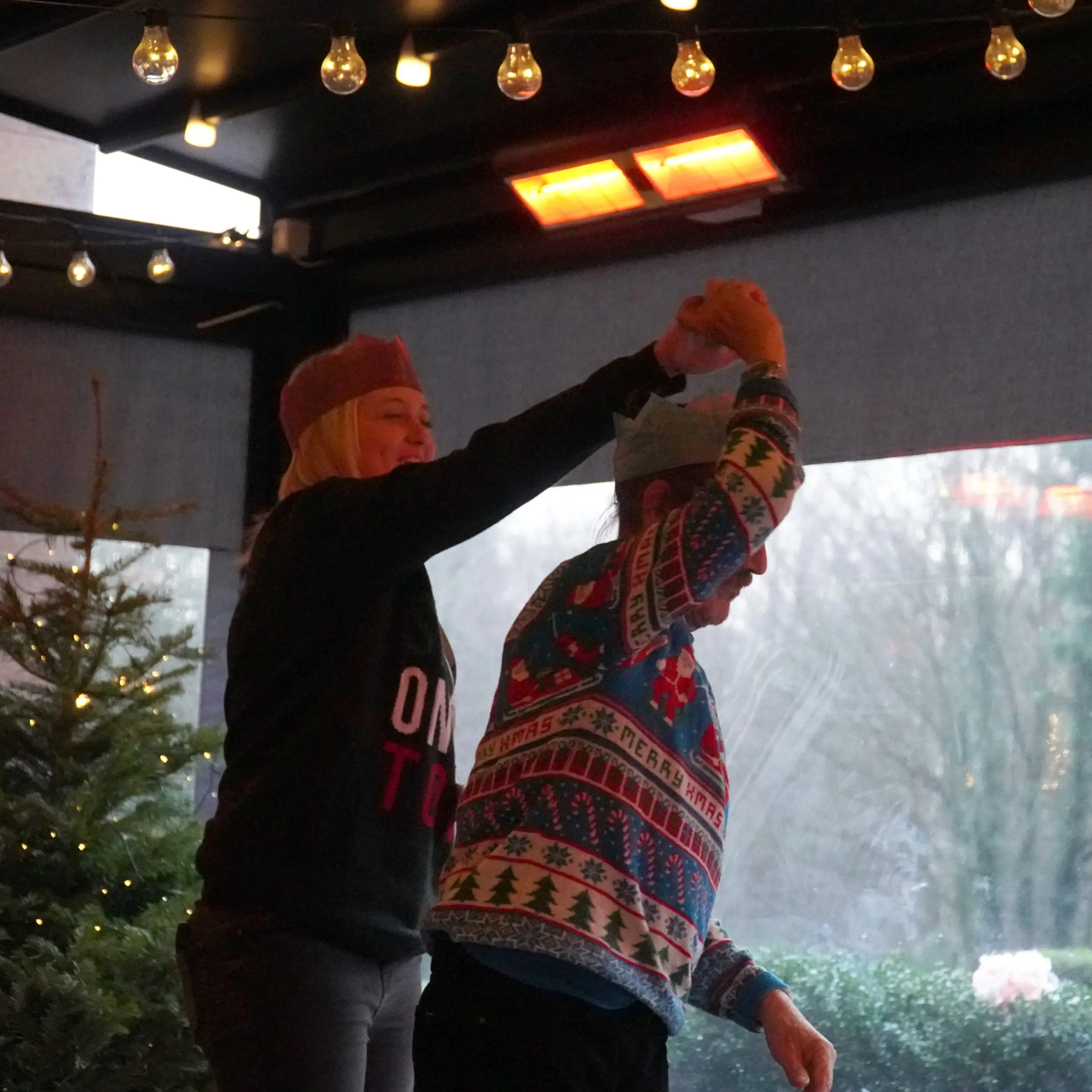two people dancing