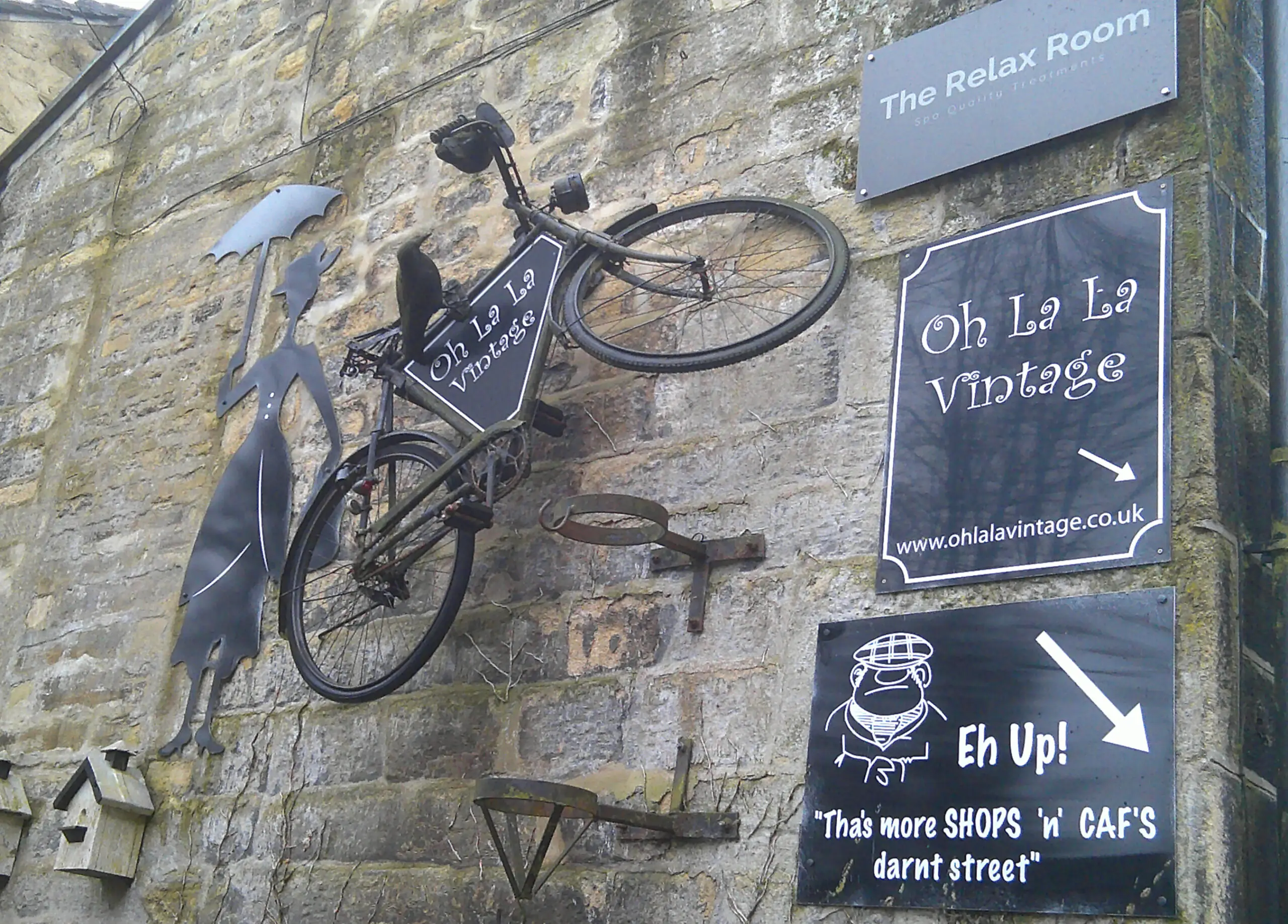 bike on a wall