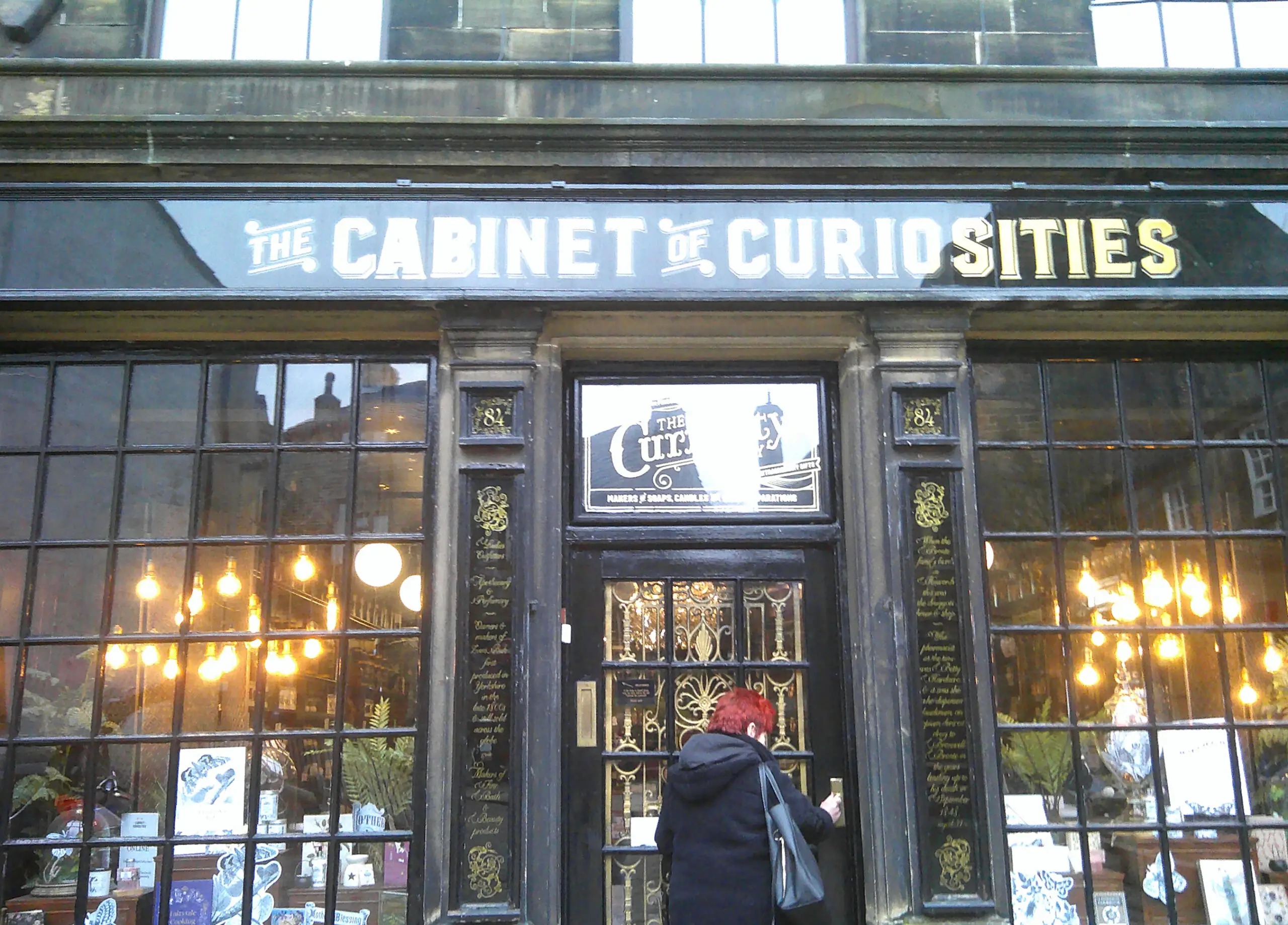 resident looking in an antique shop