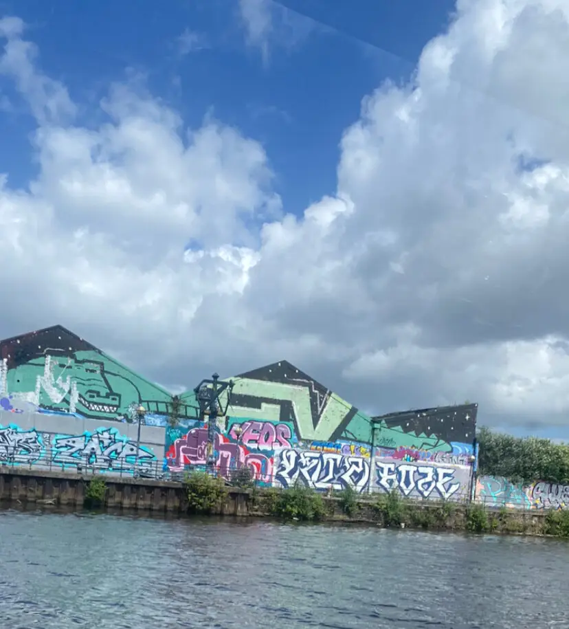 Graffiti on the side of building