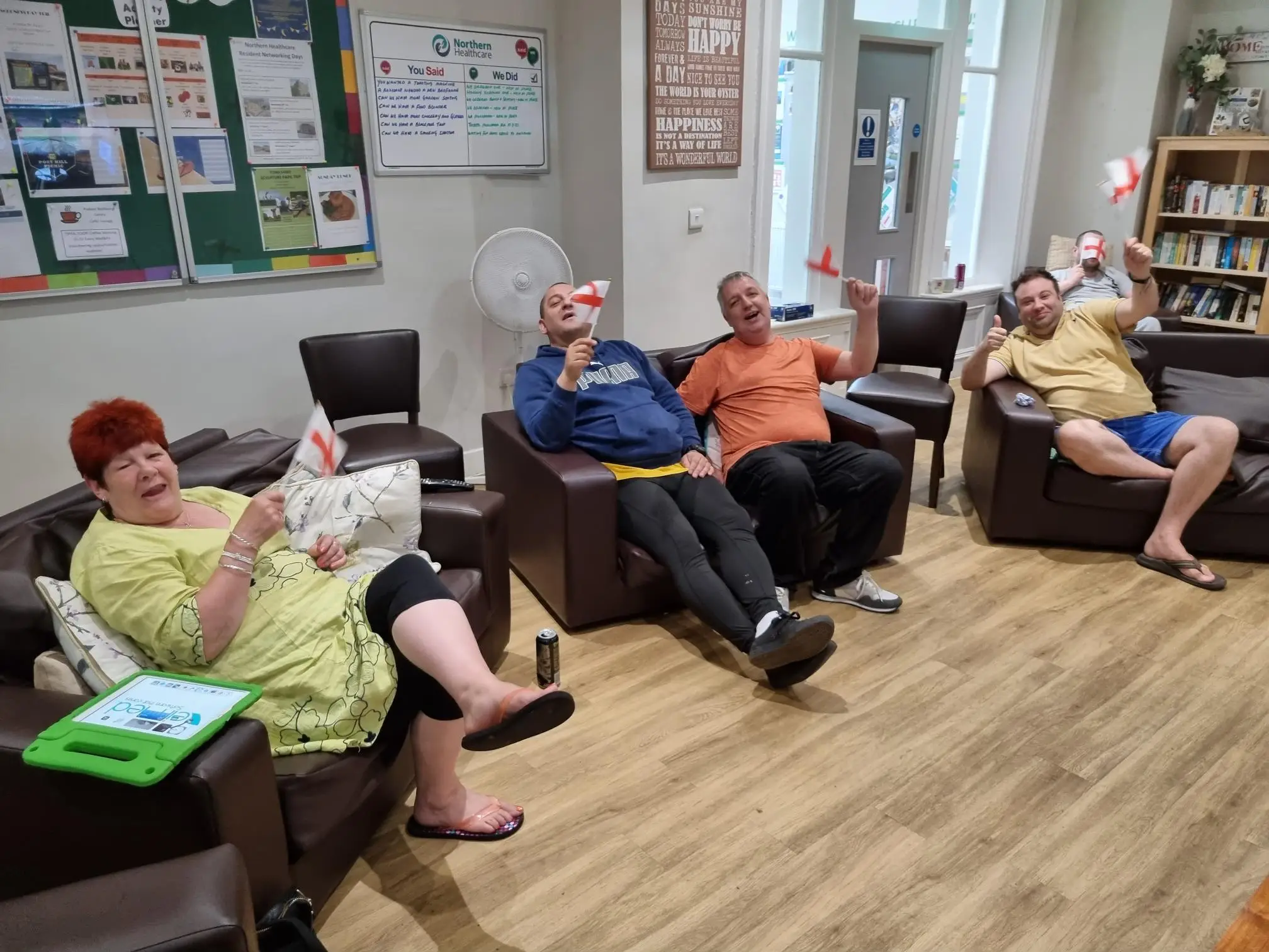 residents enjoying the womens euros 2022 final