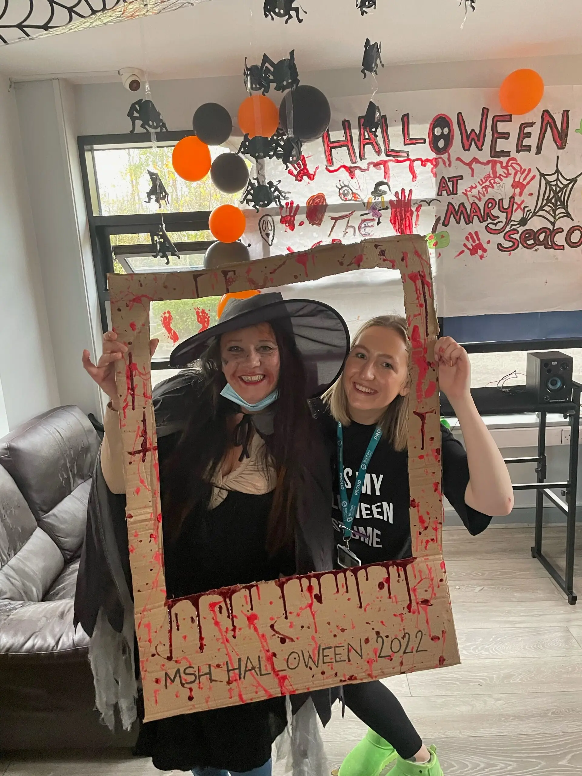team members Halloween photo