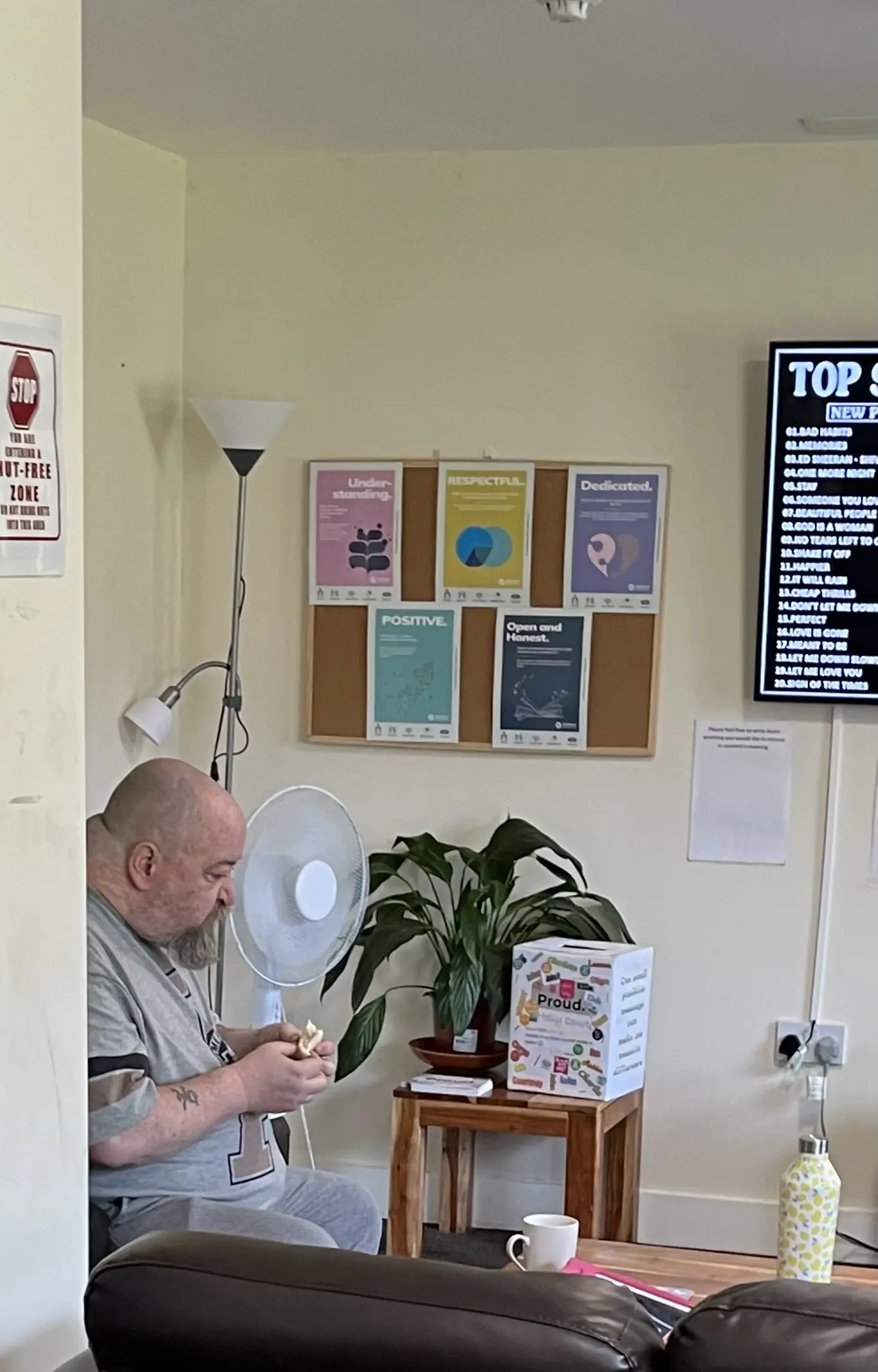 resident enjoying afternoon tea