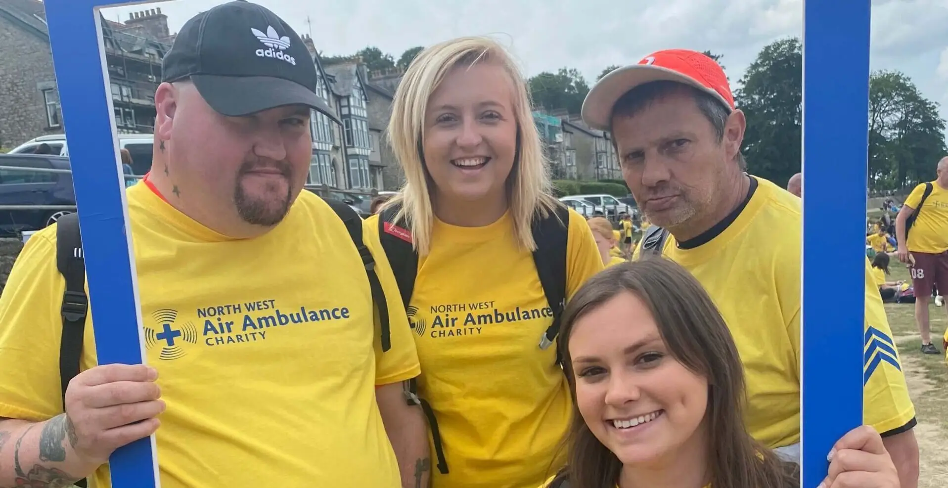 Residents and team members taking part in fundraising.