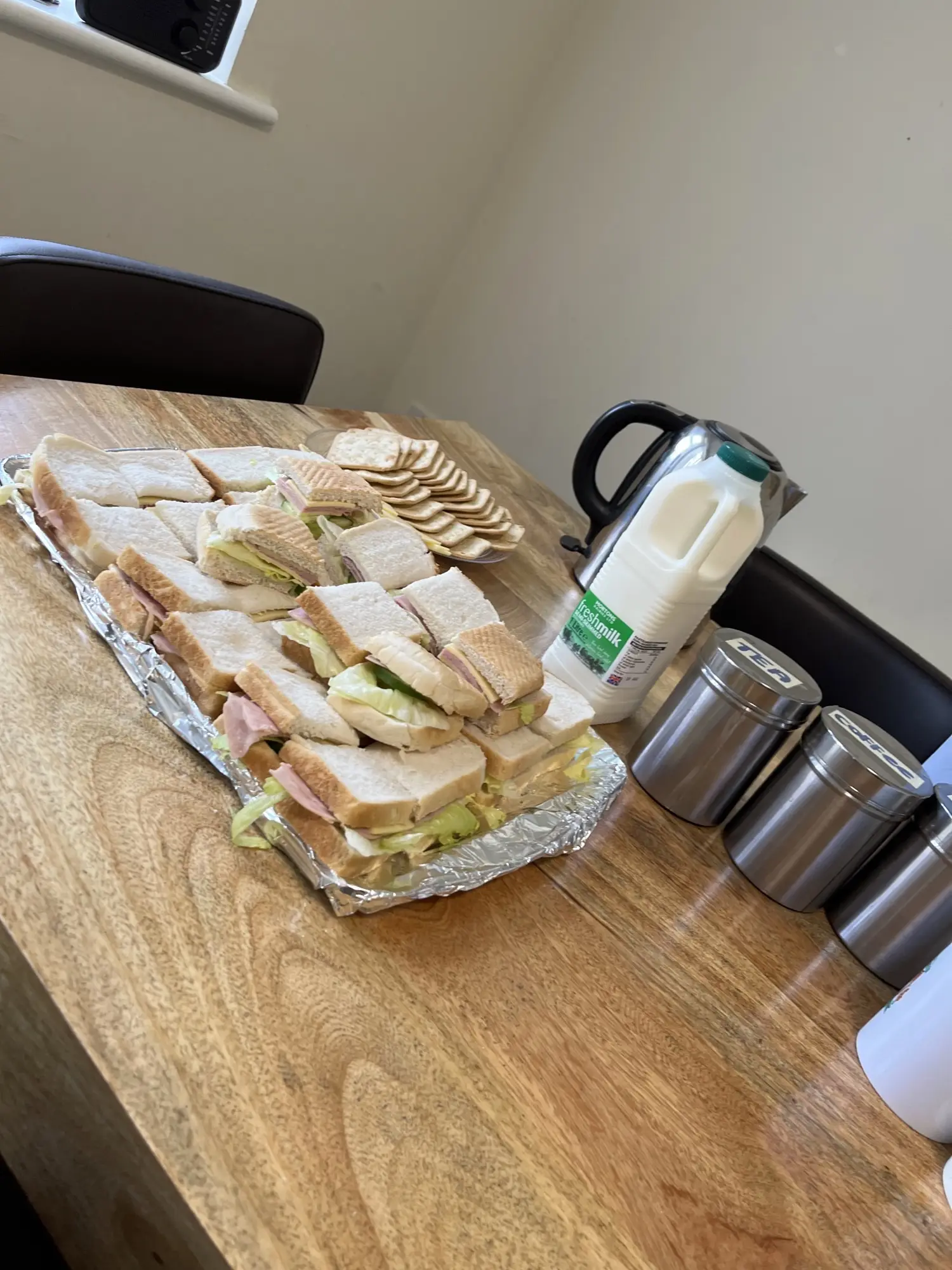 sandwich selection on table