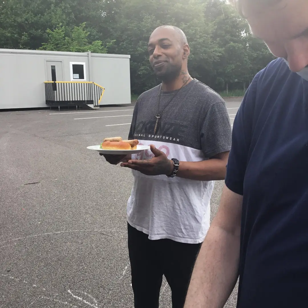 life at Mary Seacole: resident enjoying BBQ