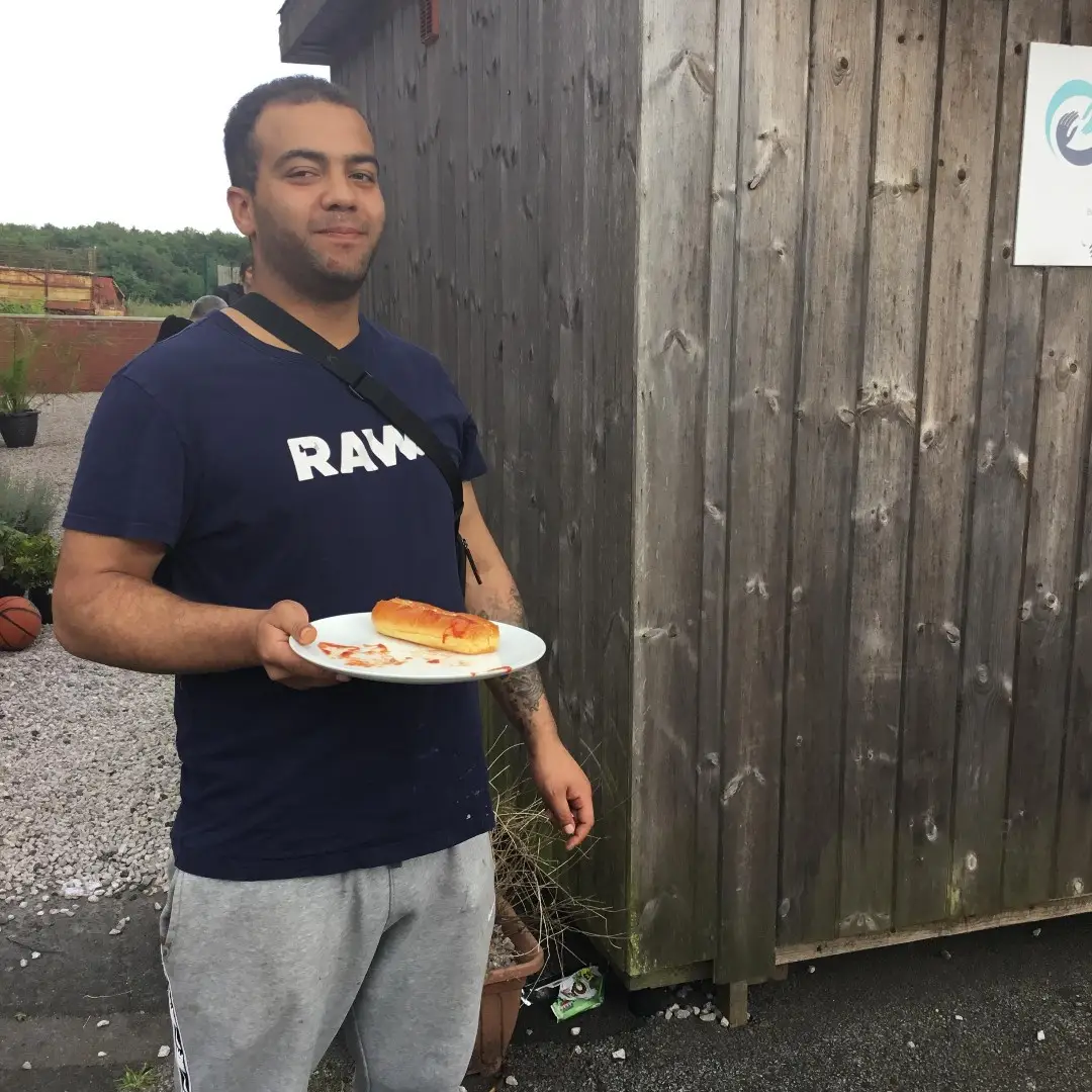 life at Mary Seacole: resident enjoying BBQ