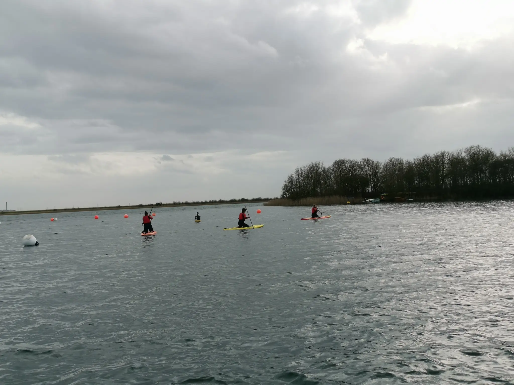 People on paddle boards