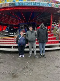 Residents at funfair