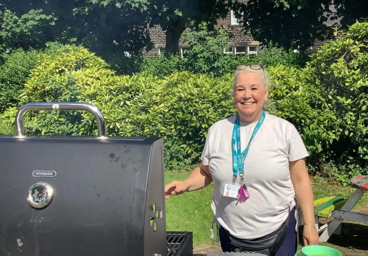 Lady at BBQ