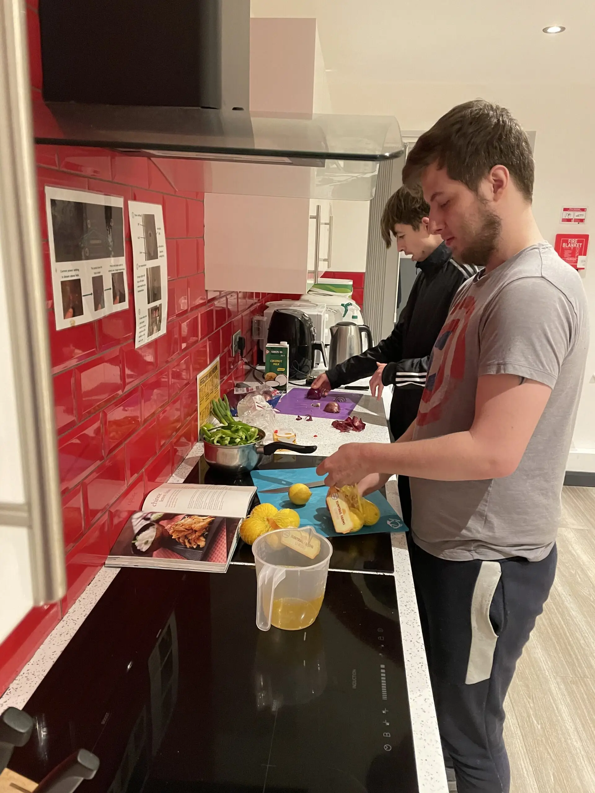 residents cooking thai feast