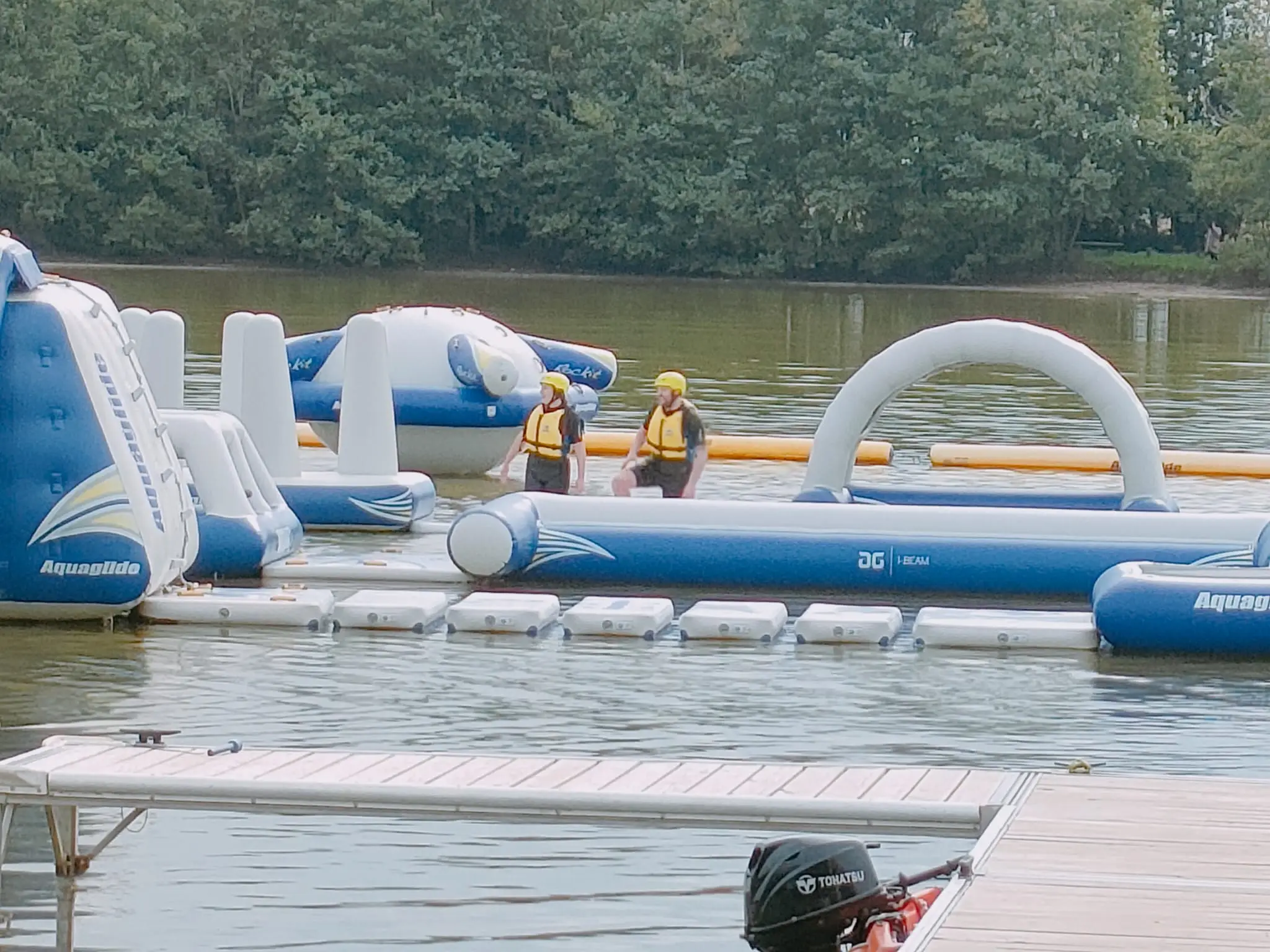 water obstacle course