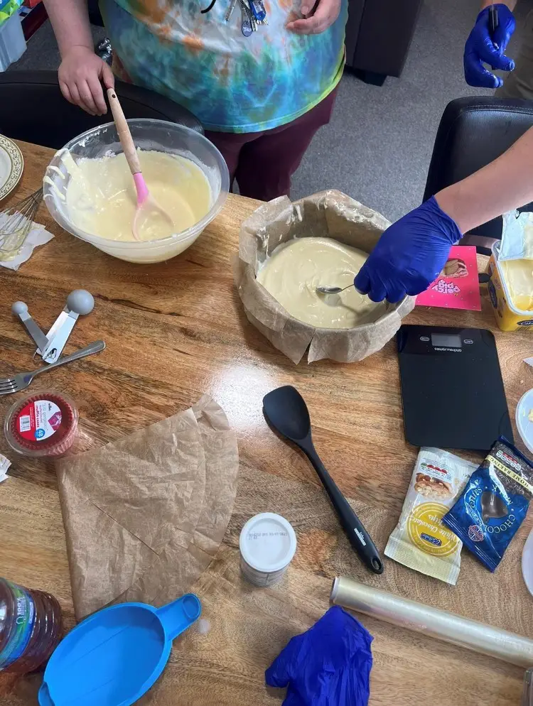 baking cakes and biscuits, bowl of batter