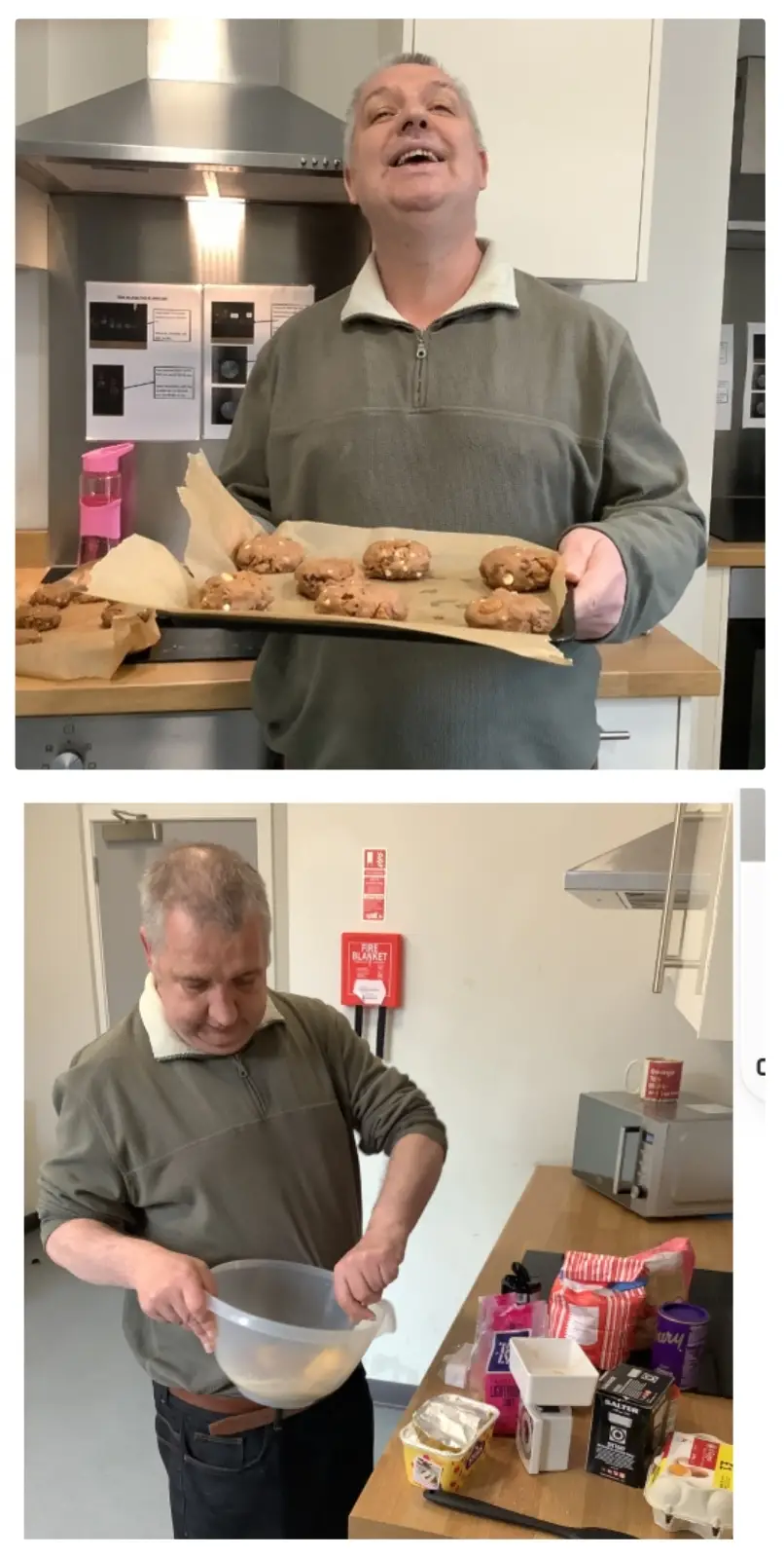 male baking