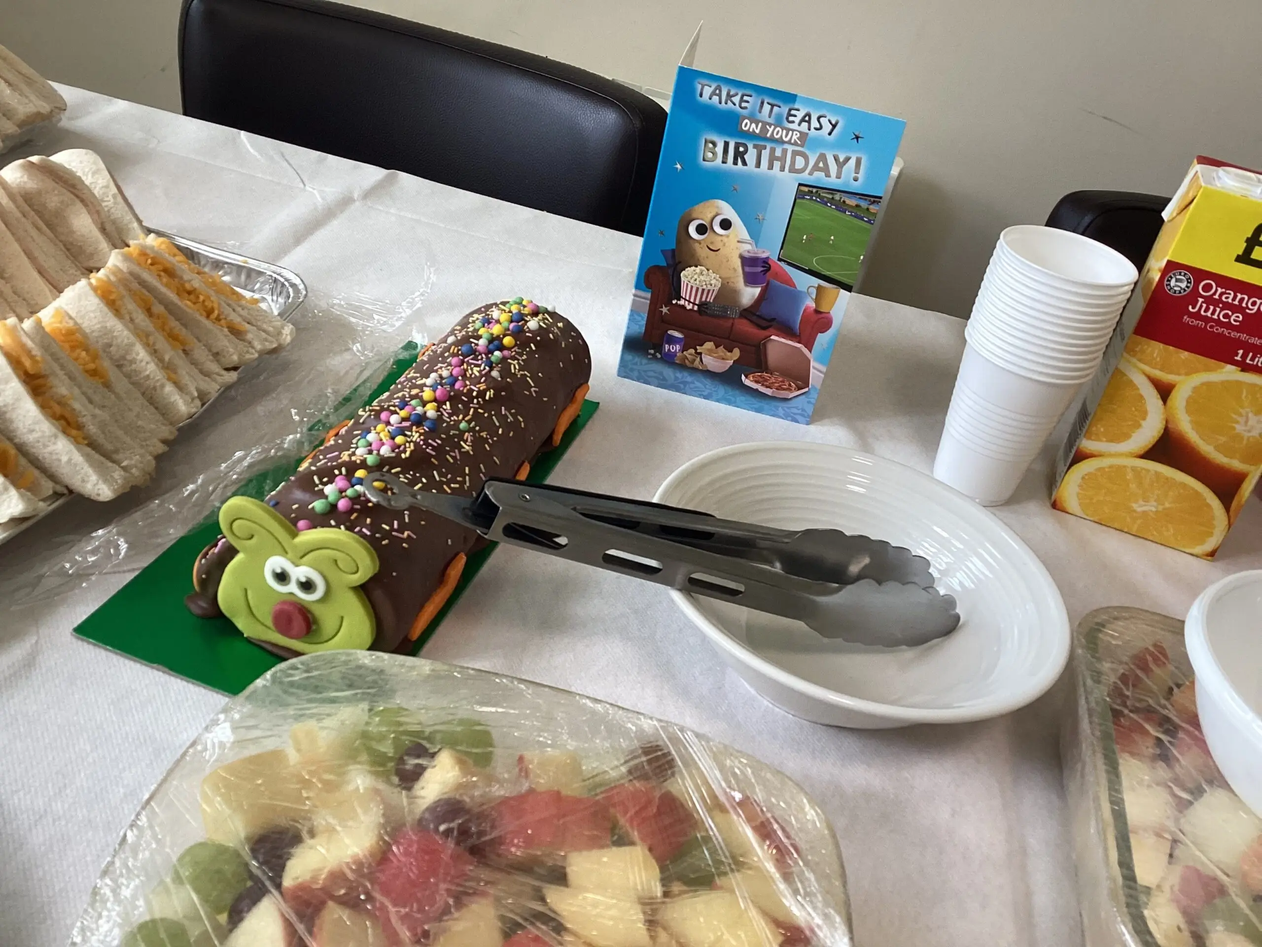 caterpillar chocolate cake