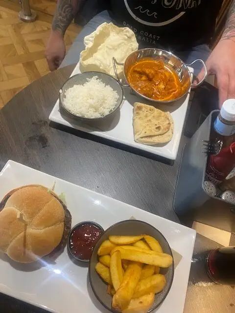 birds-eye view of a meal