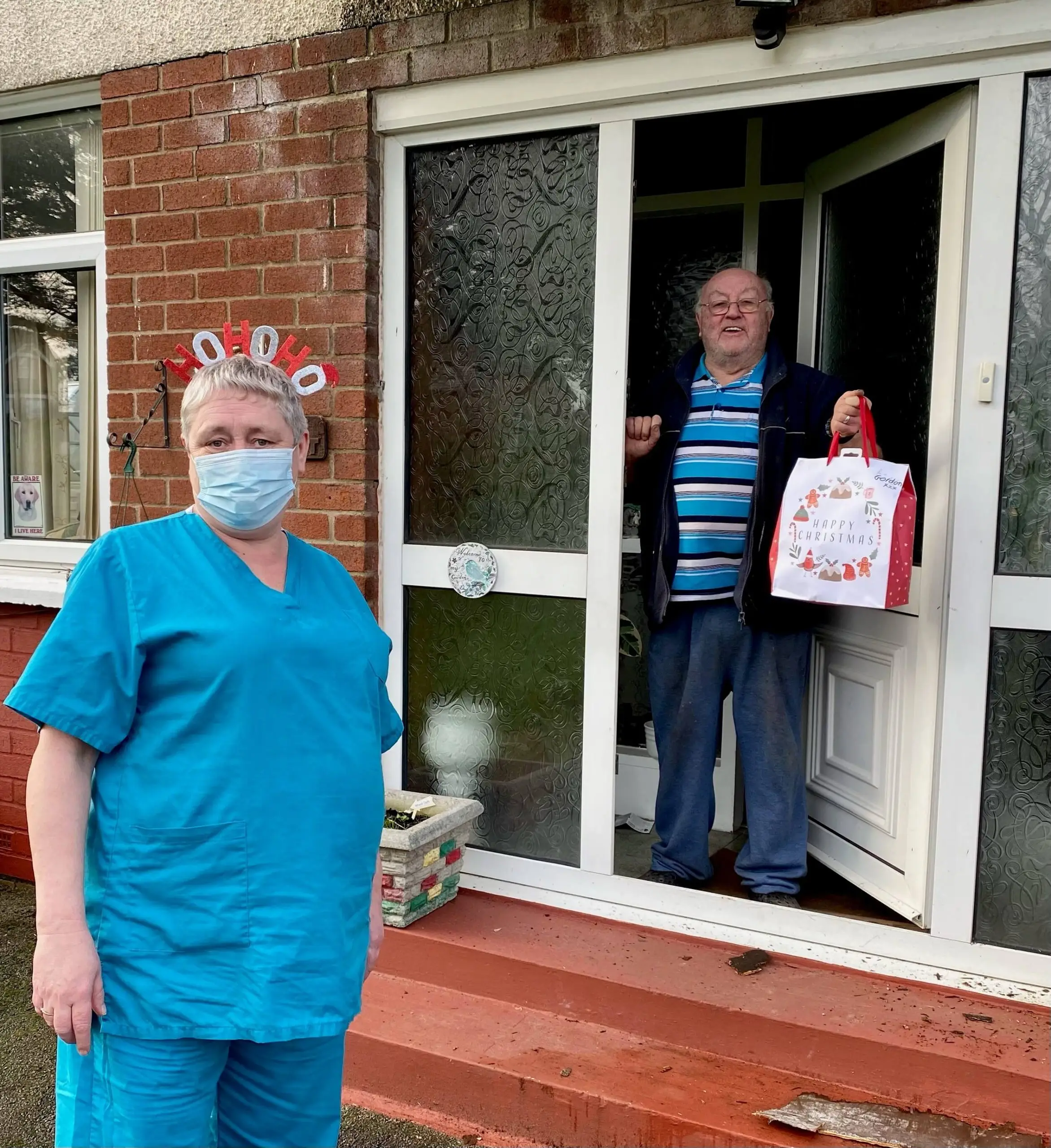 delivering christmas presents to the community
